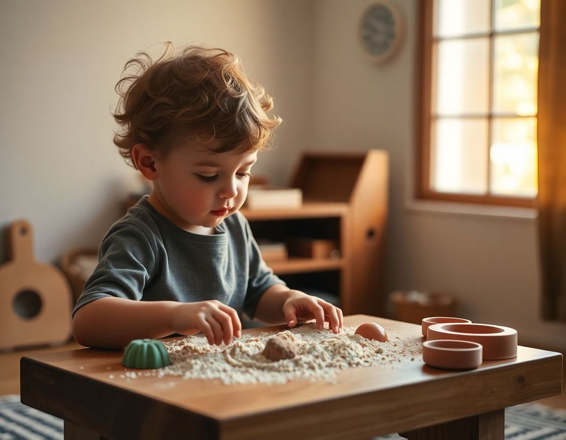 Los materiales sensoriales como la arena o la plastilina desarrollan la concentración y la exploración científica espontánea.