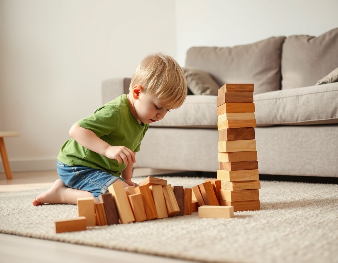 Cuando una torre se cae y el niño la vuelve a construir, está entrenando persistencia, una habilidad que servirá toda la vida.