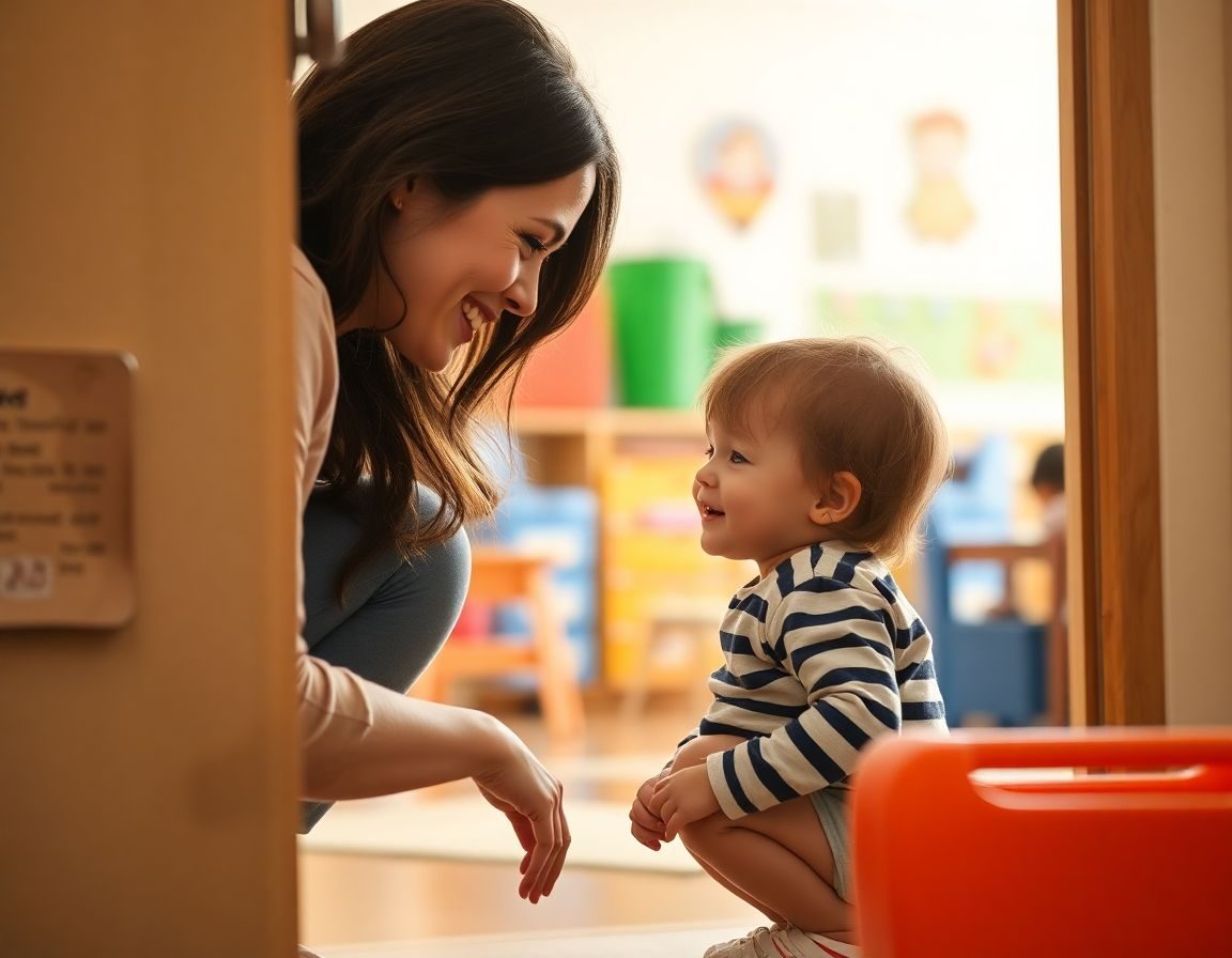 Una despedida breve, cálida y predecible le dice a tu hijo: 'Puedes confiar en este lugar.'