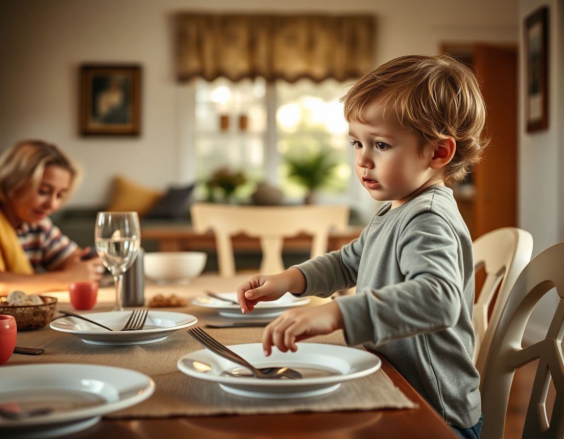 Un plato para cada uno y un tenedor para cada plato: correspondencia uno a uno, sin lápiz y sin fichas.