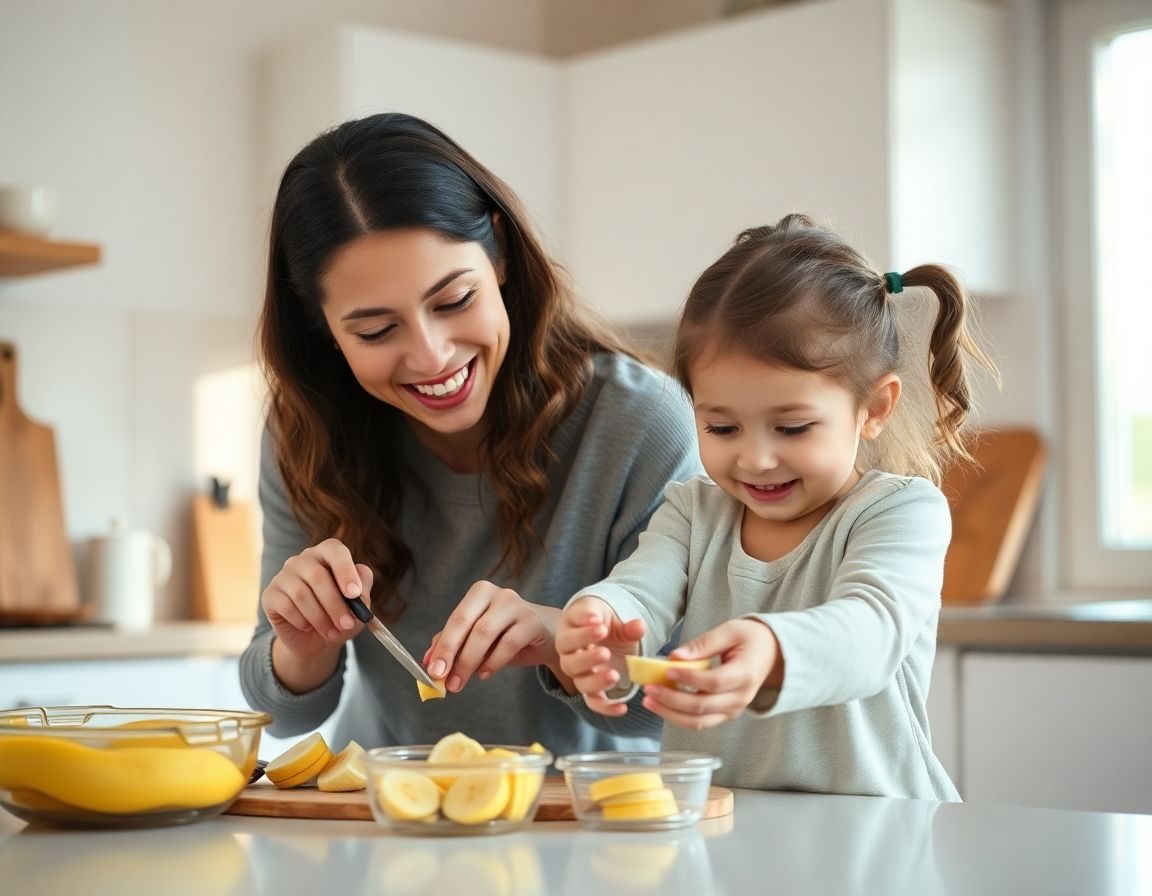 Preparar la lonchera juntos es también un momento de vínculo y aprendizaje sobre la comida.