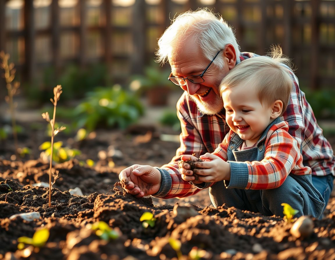 Ensuciarse en el jardín con el abuelo es exactamente el tipo de experiencia que ninguna app puede reemplazar.