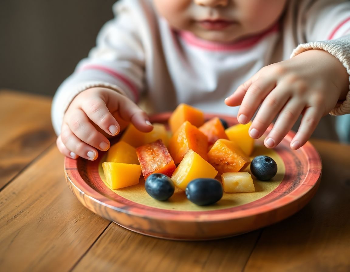 Ofrecer los alimentos de forma visual y accesible invita a la exploración sin ninguna palabra de por medio.