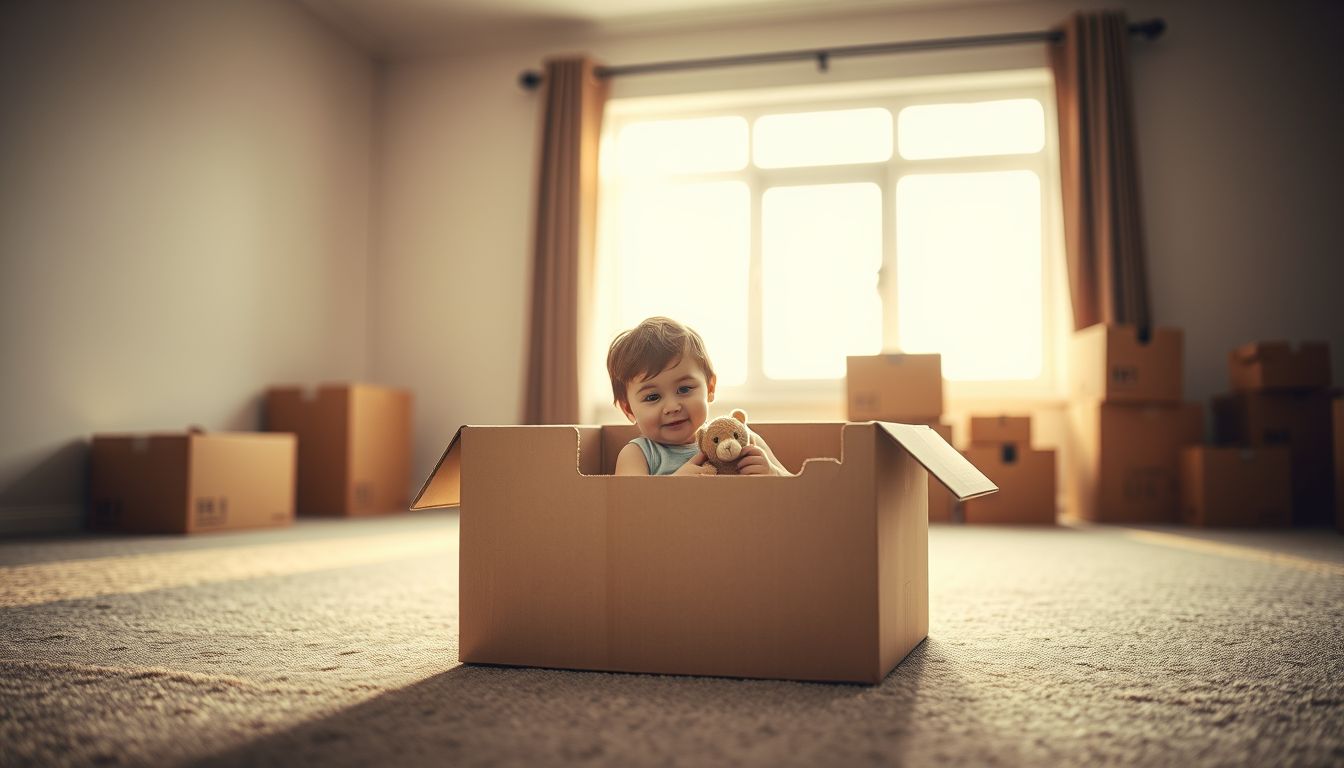 Mudarse de casa con un niño pequeño: cómo se vive desde su altura