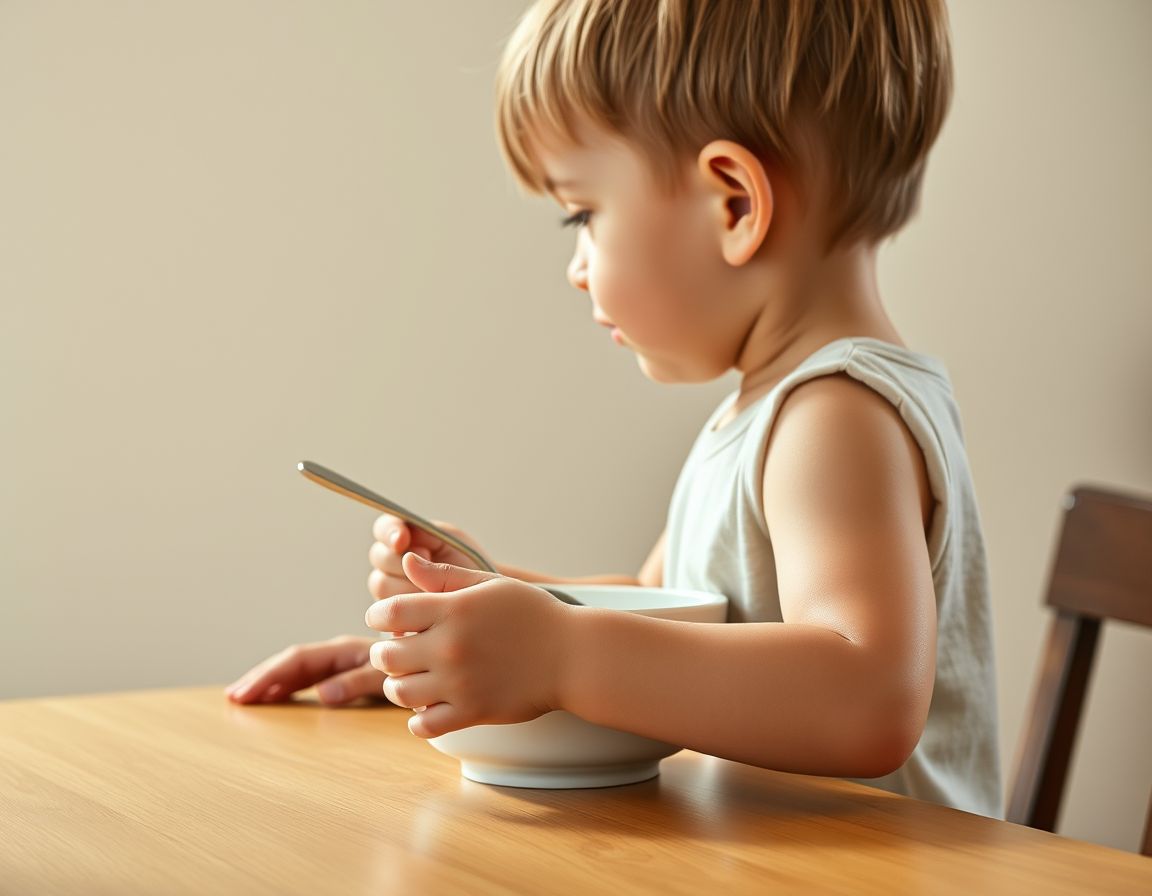 A esta edad, que cambie de mano entre una comida y la siguiente es lo esperable. Lo que importa es que use las dos con soltura.